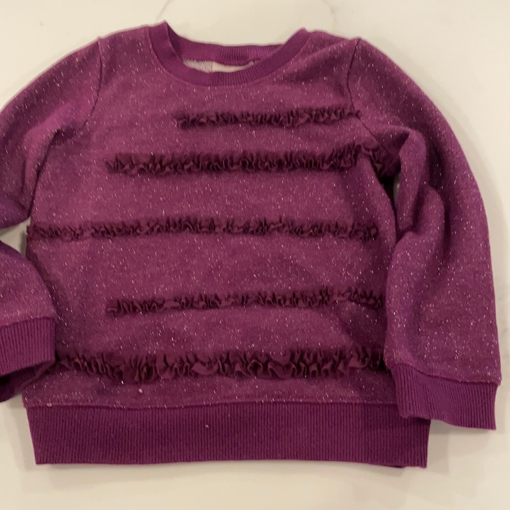 Ruffled sparkly sweatshirt